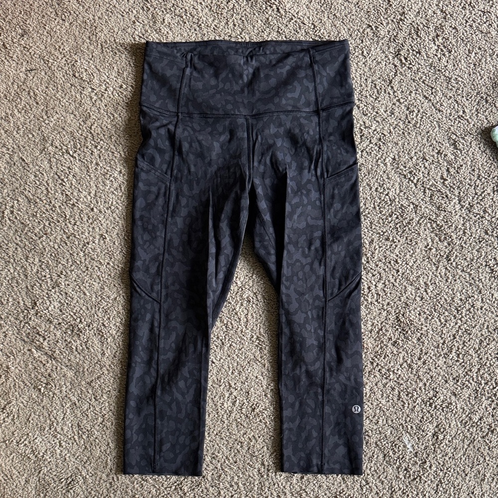 lululemon athletica Black Patterned Leggings